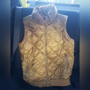 Gold Quilted Puffer Vest By Patagonia